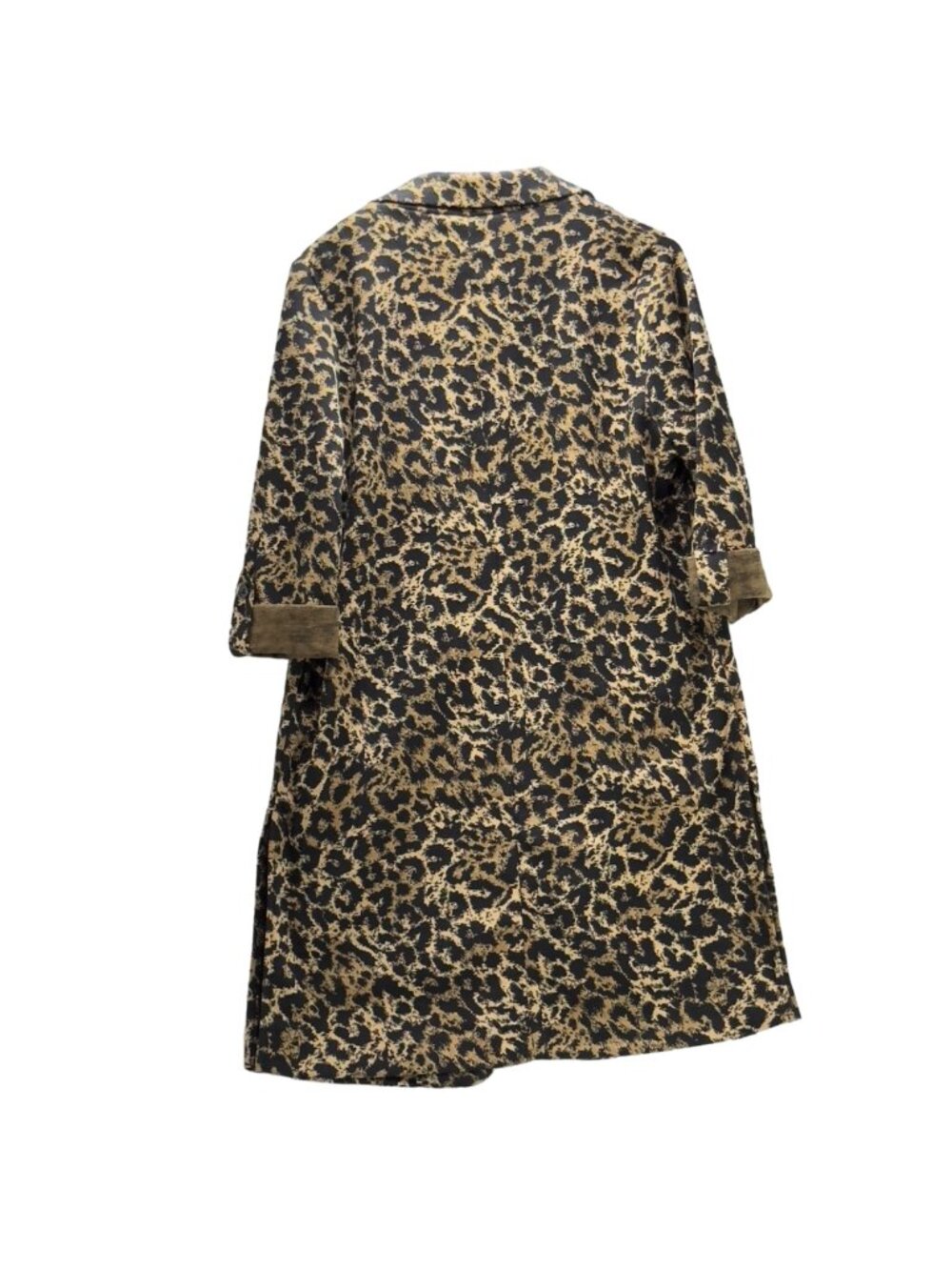 ADYSON PARKER Women's Open Front Cardigan Cheetah Print cuff sleeves Size S - Picture 6 of 14